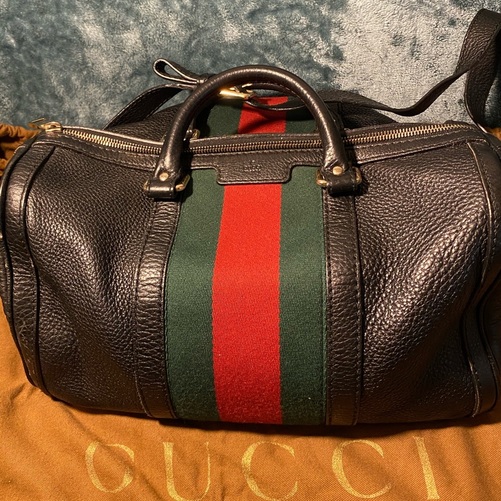 Gucci Vintage Cross Body Duffel Purse